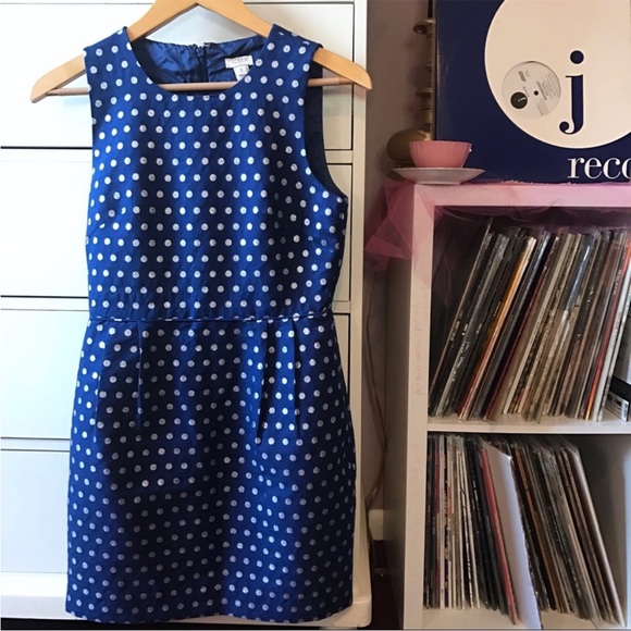 J. Crew Silver Dot Dress - Picture 2 of 12